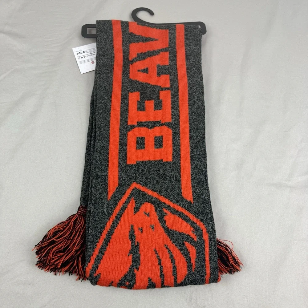 NWT FOCO Oregon State Beavers OSU Scarf Charcoal/Orange - OSFM 67